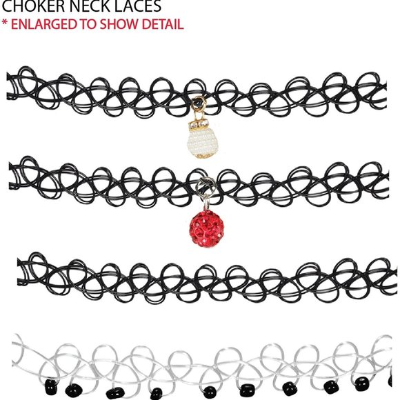 Choker Necklace Set Henna Tattoo Set if 12 - Picture 3 of 6